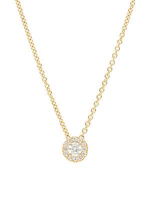Nephora 14k Yellow Gold & Solitaire Diamond Pendant Necklace