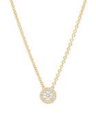 Nephora 14k Yellow Gold & Solitaire Diamond Pendant Necklace