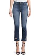 J Brand High-rise Distressed Cropped Jeans
