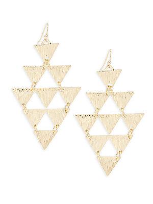 Kenneth Jay Lane Triangular Drop Earrings