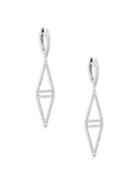 Saks Fifth Avenue 14k White Gold & Diamond Triangle Drop Earrings