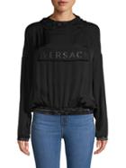 Versace Activewear Silk Logo Blouson Hoodie