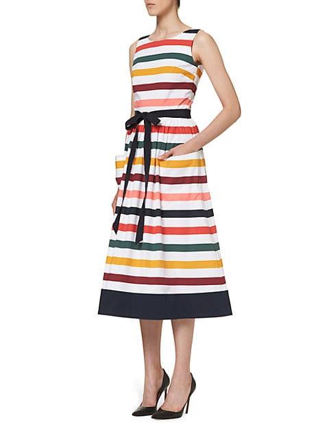 Carolina Herrera Striped Cotton Day Dress