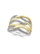 Effy 14k Yellow & White Gold & Diamond Ring