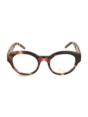 Pomellato 49mm Tortoiseshell Round Optical Glasses