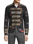 Valentino Embroidered Cotton Caban Sportcoat