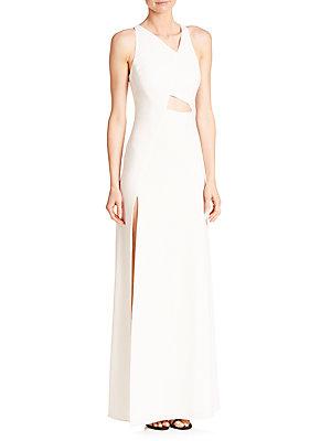 Halston Heritage Crepe Cutout Gown