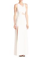 Halston Heritage Crepe Cutout Gown