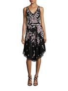 Adrianna Papell Beaded Floral Dress