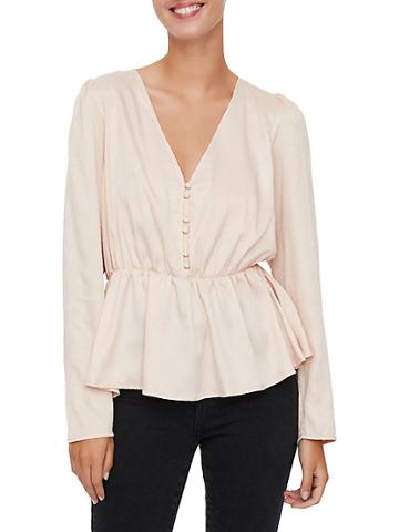 Vero Moda Kiara V-neck Cinched Blouse