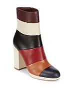 Valentino Colorblocked Leather Booties