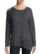 Saks Fifth Avenue Perforated Cold Shoulder Sweater