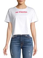 French Connection No Worries Cotton Cropped Top