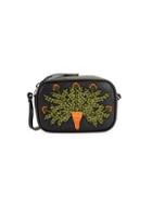 Alexander Mcqueen Small Embroidered Leather Crossbody Bag