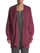 Free People Cable-knit Open-front Cardigan