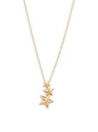 Saks Fifth Avenue 14k Gold Triple Star Pendant Necklace