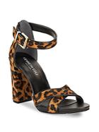 Kenneth Cole Diana Leopard-print Fur Sandals