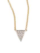 Kacey K Fine Jewelry Diamond & 14k Gold Single Triangle Necklace