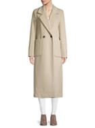 Donna Karan Double-breasted Wool-blend Coat