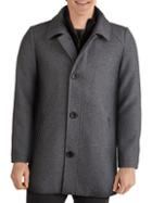 Kenneth Cole Layered-look Wool-blend Car Coat