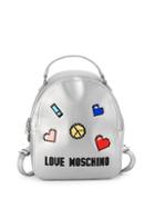 Love Moschino Pixelated Patch Metallic Backpack