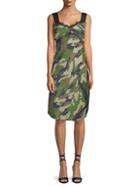 Kendall + Kylie Camouflage-print Slip Dress
