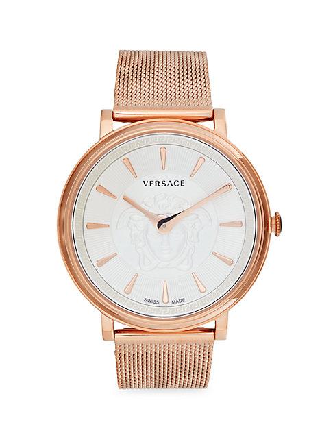 Versace Rose Goldtone Stainless Steel Bracelet Watch