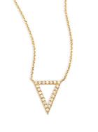 Kc Designs Diamond & 14k Yellow Gold Triangle Necklace
