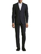 Saks Fifth Avenue Made In Italy Tonal Striped Woolen Suit