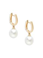 Tara Pearls 14k Yellow Gold & 10mm-11mm White Round Pearl Drop Earrings