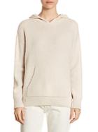 Vince Rib-knit Pullover Hoodie