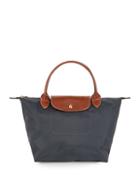 Longchamp Leather-trimmed Foldable Tote