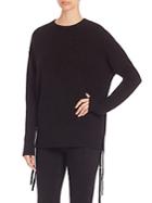 Rta Arianne Lace-up Cashmere Knit Sweater