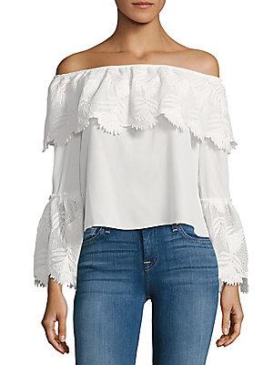 Allison New York Lace Bell Sleeve Top