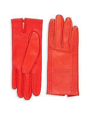 Hermes Red Lambskin Gloves
