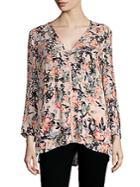 French Connection Delphine Crepe Floral Top