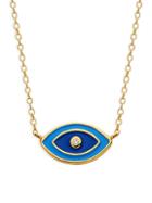 La Soula Enamel & Diamond Evil Eye Pendant Necklace