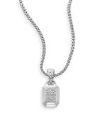 John Hardy Classic 0.26 Tcw Diamond & Sterling Silver Small Rectangular Pendant Necklace