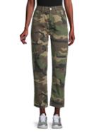 Re/done High-rise Cropped Camo Pants