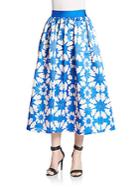 Alice + Olivia Molina Floral-print A-line Skirt