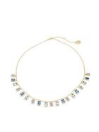 Freida Rothman Modern Mosaic Cubic Zirconia And Sterling Silver Fringe Necklace