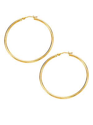 Saks Fifth Avenue 14k Yellow Gold Polished Round Hoops