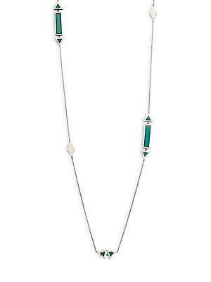 Freida Rothman Geometric Bar Charm Necklace