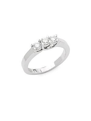Effy Diamond And 14k White Gold Band Ring