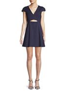 Halston Heritage Cut-out Fit-and-flare Dress