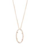 Suzanne Kalan White Sapphire And 14k Rose Gold Oval Pendant Necklace