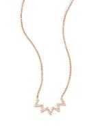 Ef Collection Diamond & 14k Rose-gold Necklace
