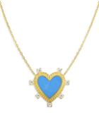 Chloe & Madison Crystal Heart Pendant Necklace