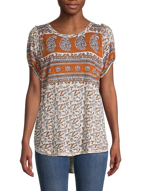 Free People Paisley & Floral Top