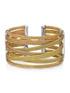 Alor Yellow & Rose Stainless Steel Cable Bracelet
